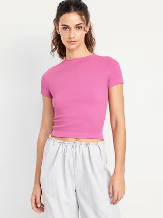 Fitted Seamless Ribbed T-Shirt | Old Navy (US)