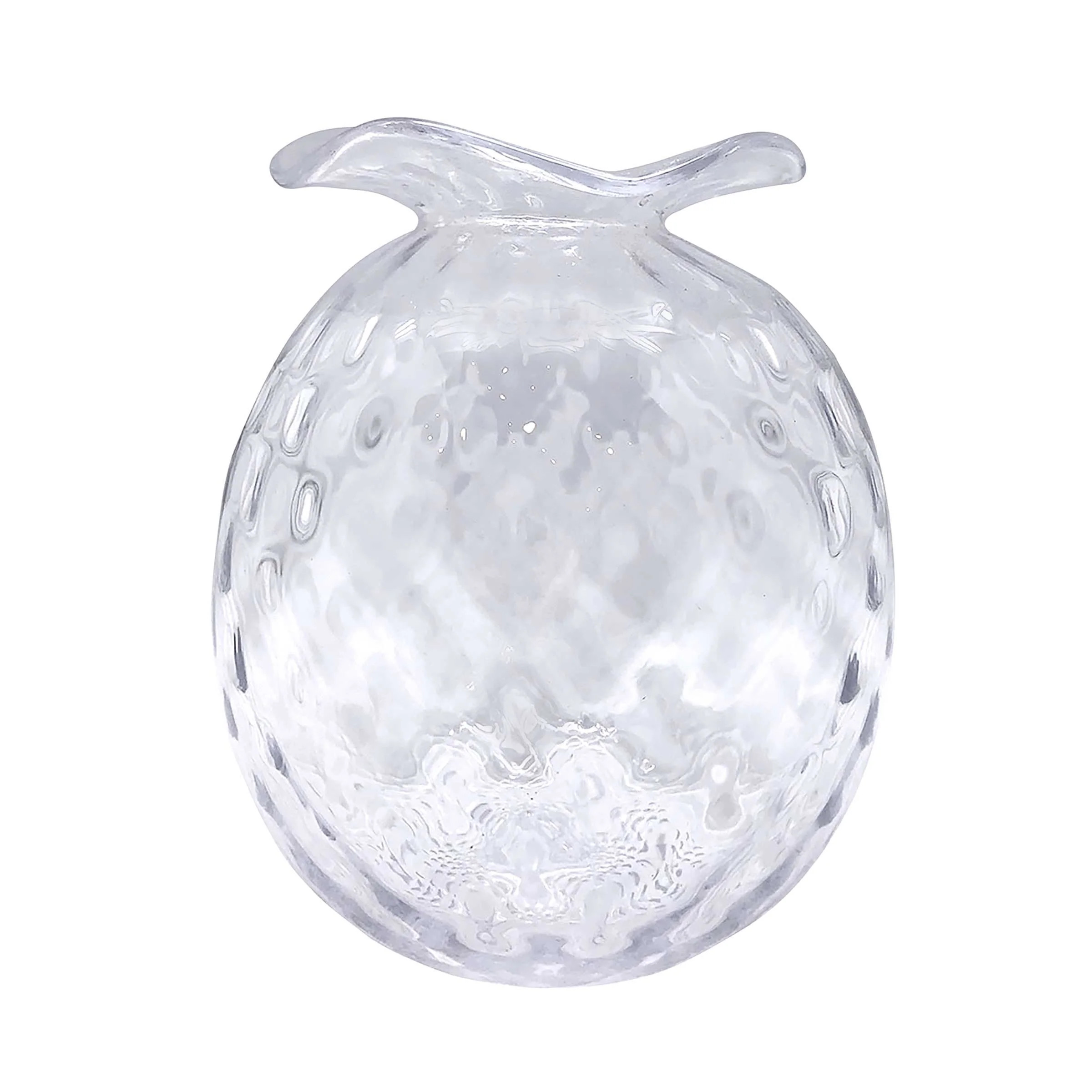 Large Clear Pineapple Texture Bud Vase | Mariposa