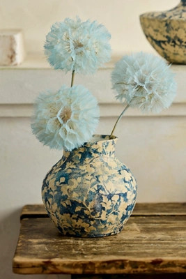 Patterned Papier Mache Vase, Sun Print | Anthropologie (US)