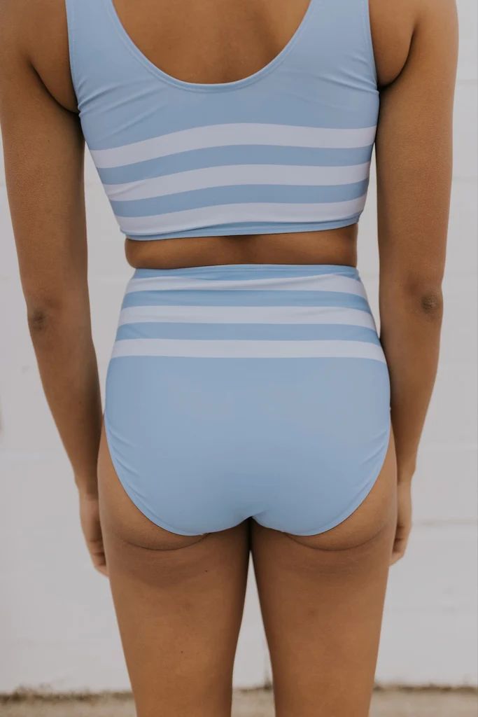 The Blur Striped Two Piece Swimsuit | Roolee