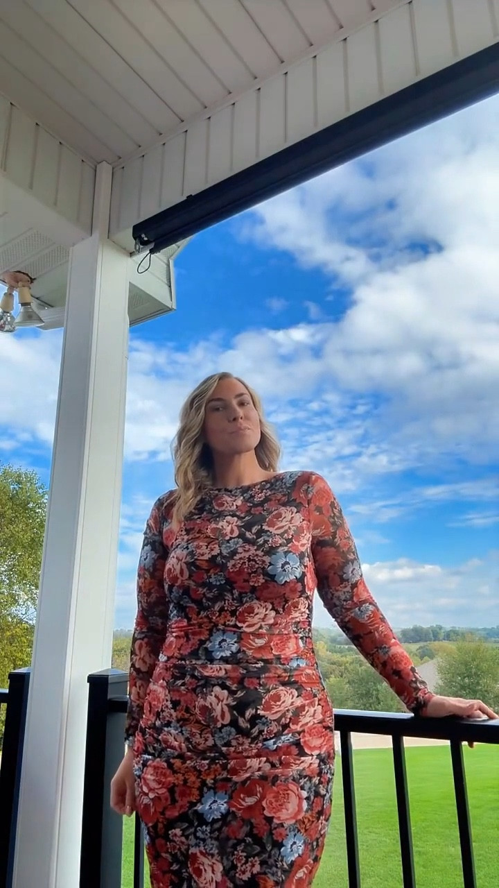 The prettiest Fall wedding guest dress ♥️ wearing a large for reference. Super flattering floral print (comes in several prints) with ruching detail.

#fallstyle #ootd #ootn #midsizestyle  #midsizefashion #midsize #amazon #amazonfashion #weddingguestdress #cuteoutfit #fallwedding #curvystyle #floraldress #affordableoutfit #affordablestyle

#LTKFindsUnder50 #LTKWedding #LTKMidsize