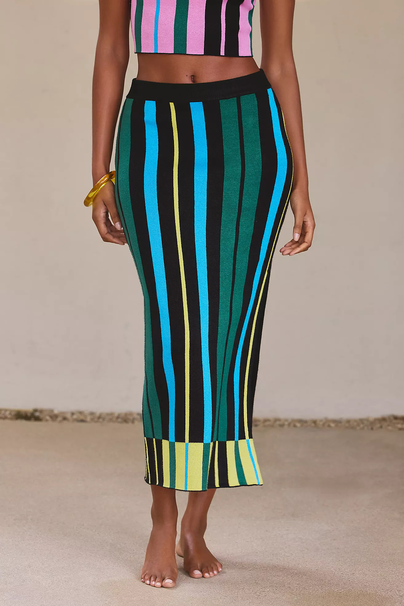 Celandine Fitted Knit Midi Skirt | Anthropologie (US)
