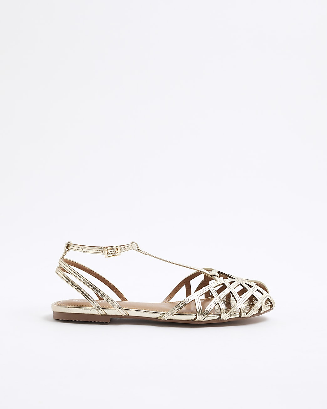 Gold Caged Sandals | River Island UK & IE