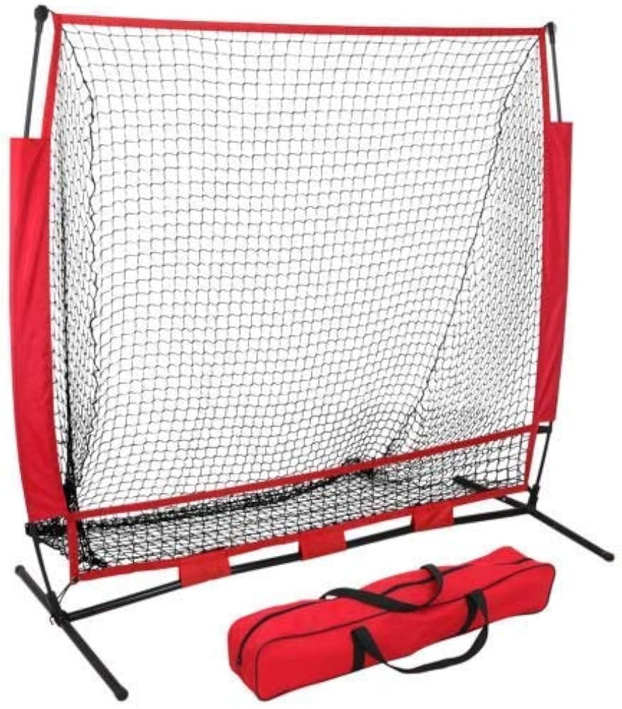 Nova Microdermabrasion 5x5ft Baseball & Softball Net with Bow Frame, Batting Tee - Portable Pract... | Amazon (US)
