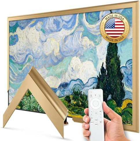 Pale Gold Scoop 50" Alloy Deco TV Frame - Compatible ONLY with Samsung The Frame TVs (Fits 2021-2... | Amazon (US)
