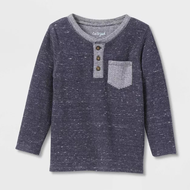 Toddler Boys' Double Knit Long Sleeve Henley T-Shirt - Cat & Jack™ | Target