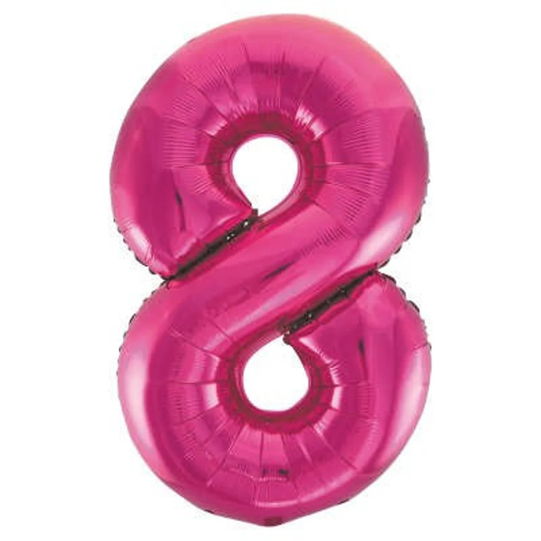 Hot Pink Number 8 Shaped Foil Balloon 34", Packaged | Etsy (US)