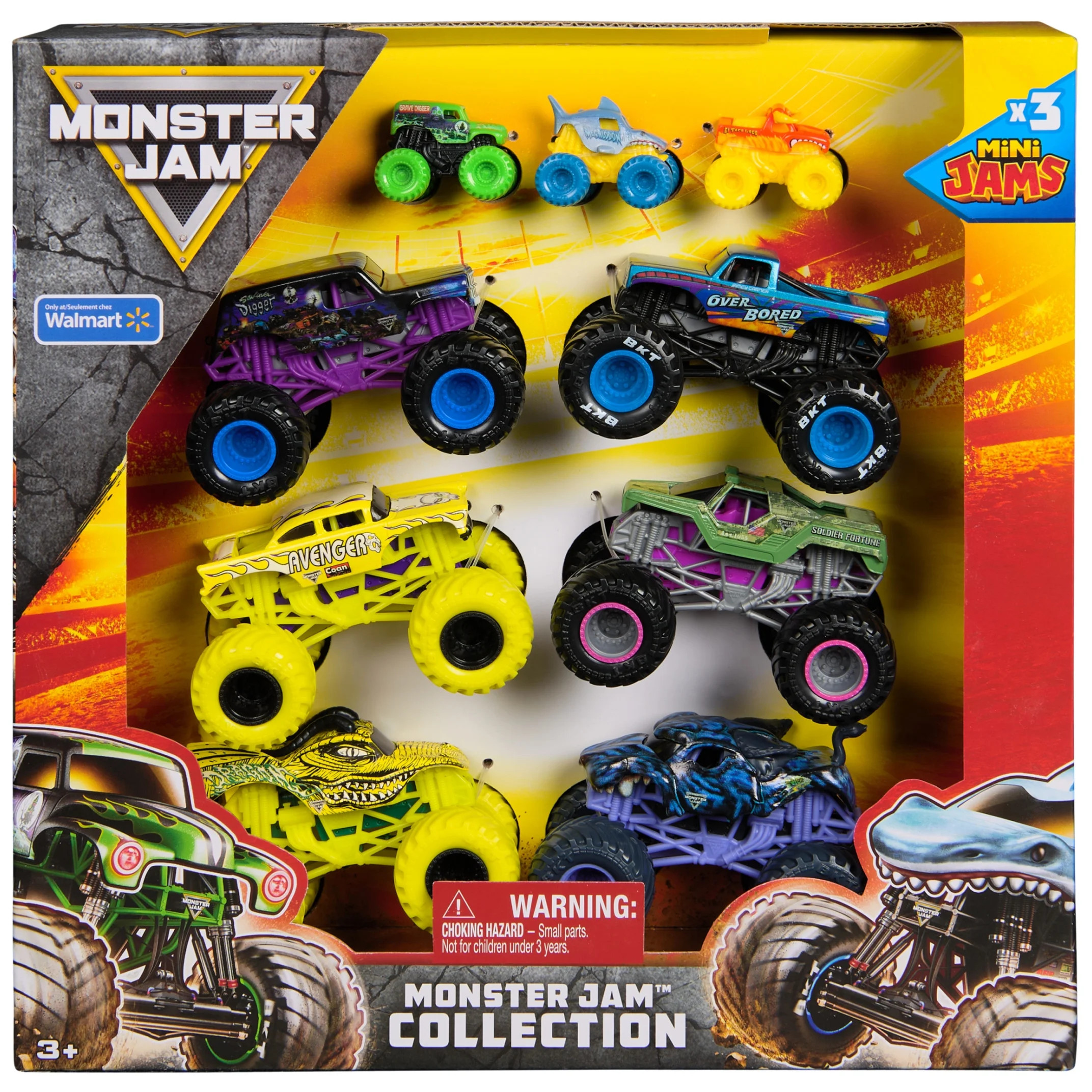 Monster Jam, Official Monster Jam Collection 9-Pack Monster Trucks, 1:64 & 1:87 Scale (Walmart Ex... | Walmart (US)