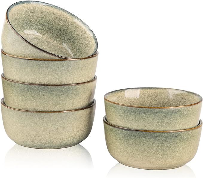 AmorArc Cereal Bowls Set of 6 for Kitchen, 26oz Stoneware Soup Bowls Set for Cereal Soup, Modern ... | Amazon (US)