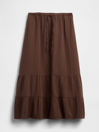 Cotton Gauze Tiered Easy Maxi Skirt | Gap (US)