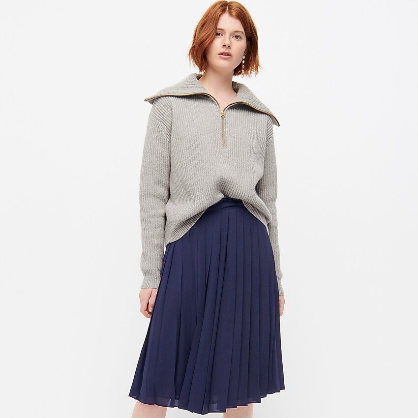 Pleated midi skirt | J.Crew US