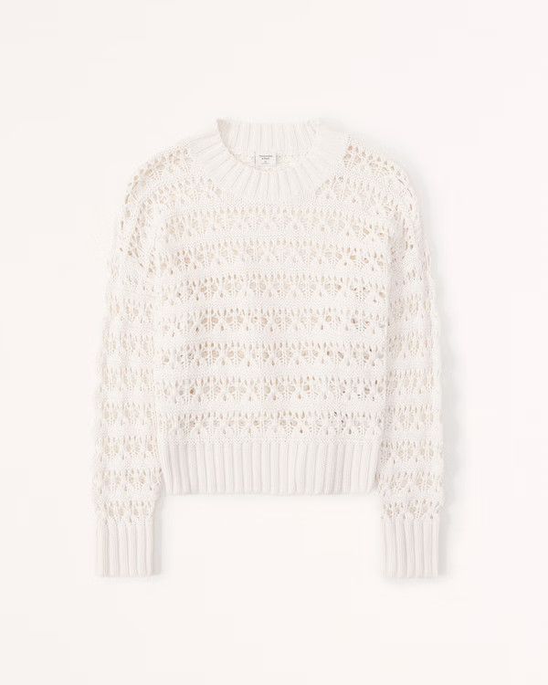 Crochet Wedge Sweater | Abercrombie & Fitch (US)