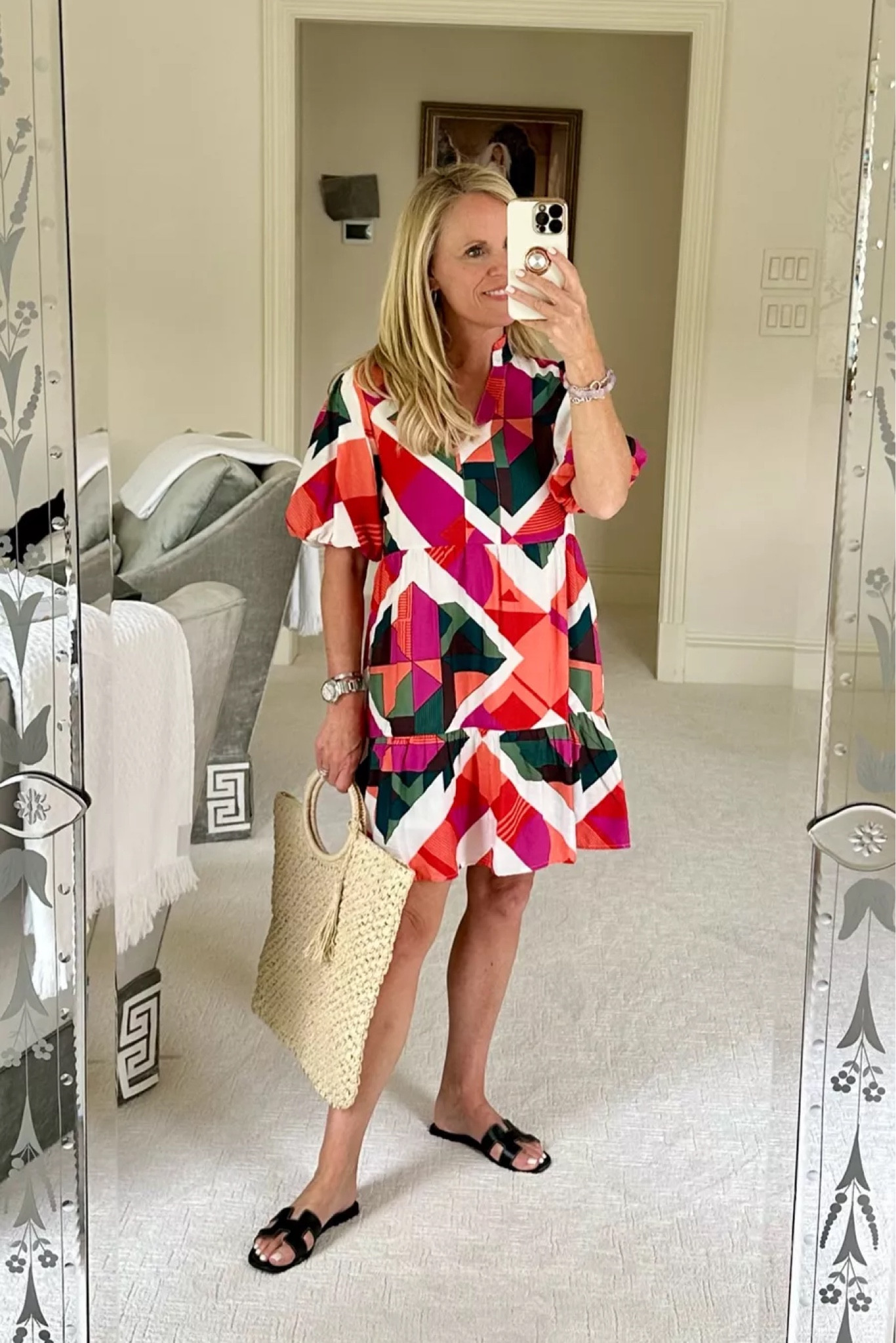 Bright color, geometric, baby doll mini dress Avara That’s true to size XS - XL

#LTKFind #LTKstyletip #LTKSeasonal