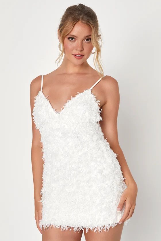 Fun Fixation White Textured Backless Mini Bodycon Dress | Lulus