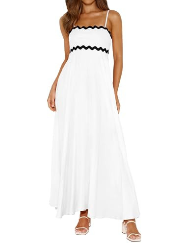 PRETTYGARDEN Womens Spaghetti Strap Maxi Dresses 2026 Summer Casual Sleeveless Smocked Boho A Lin... | Amazon (US)