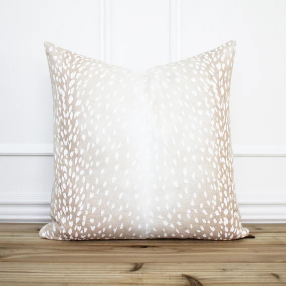 Antelope Pillow Cover Blush  Animal Print Pillow Cover  20 x | Etsy | Etsy (US)