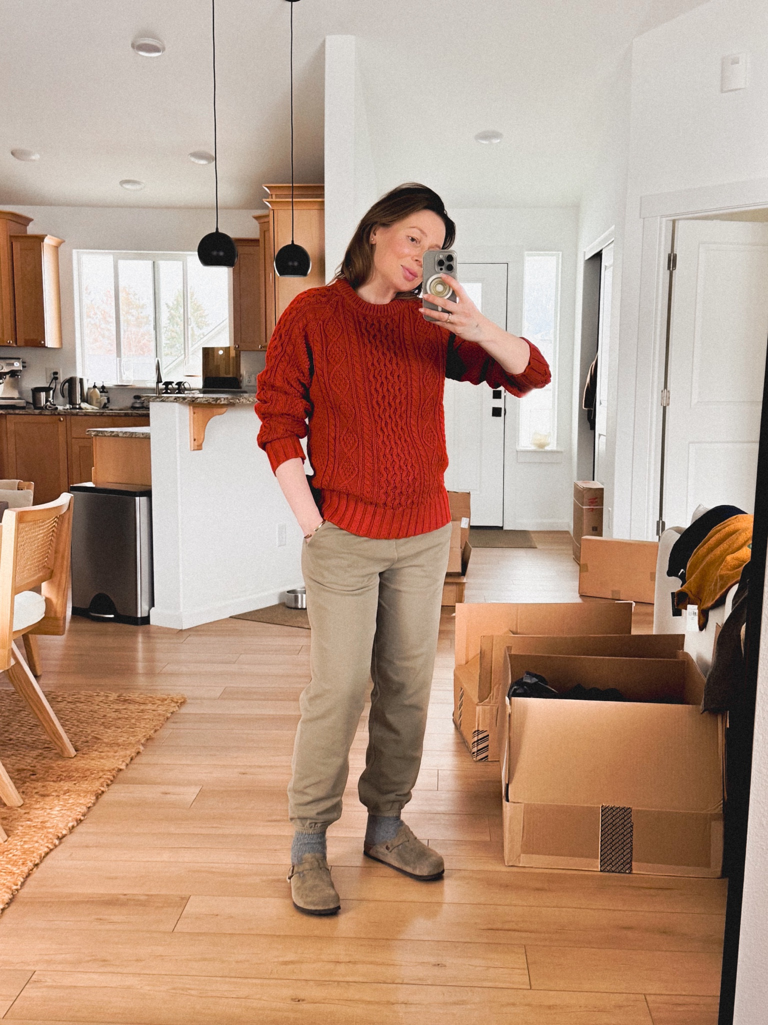 We just got home from the hospital yesterday morning with a new baby boy to a bunch of new boxes 📦 with goodies - it’s like Christmas all over again but better. Lots of work ahead, stories to tell and new outfits to share. 
Channeling my inner fisherman’s aesthetic and wearing L.L. Bean Signature Cotton Fisherman Crewneck Sweater (size small from menswear) + Buck Mason Vintage interloop sweatpants (so happy I could wear my pre-pregnancy clothes at least some of them 😂) + Birkenstock Boston Clogs. 
Gotta boxes to open and figure out my new mama schedule, in the meantime lmk if you prefer more fashion, baby content or a mix of both. 

#LTKFindsUnder100 #LTKStyleTip #LTKSeasonal