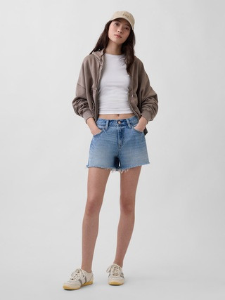 4" Mid Rise UltraSoft Relaxed Cutoff Shorts | Gap (US)