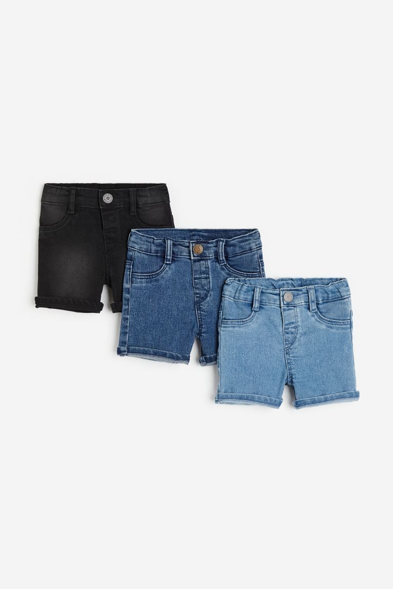 3-pack denim shorts | H&M (UK, MY, IN, SG, PH, TW, HK)