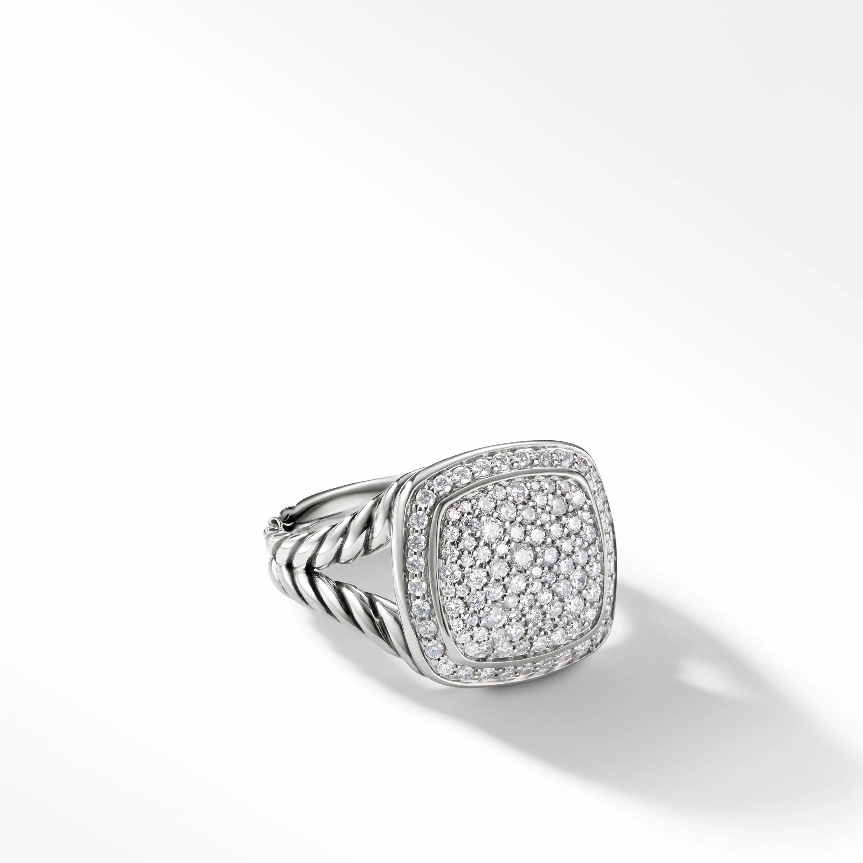 Albion® Ring in Sterling Silver with Pavé Diamonds | David Yurman