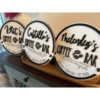 Coffee Bar, Coffee Bar Accessories, Decor, Sign, Bar, Sign Personalized, Modern | Etsy (US)