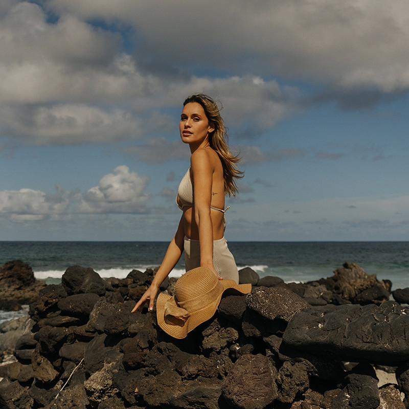 SHEIN Swim Summer Beach 3pack Halter Triangle High Cut Bikini Swimsuit & Beach Skirt | SHEIN