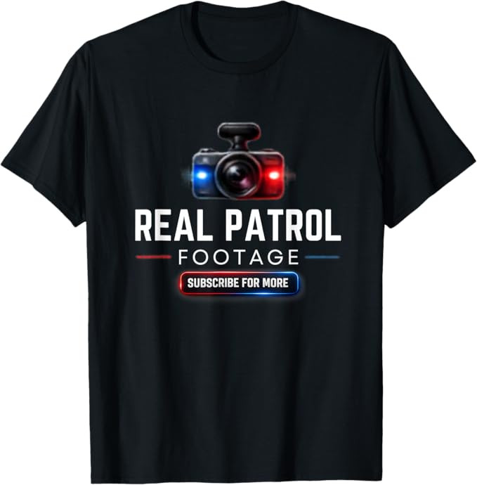 Real Patrol Footage Dash Cam Graphic T-Shirt | Amazon (US)