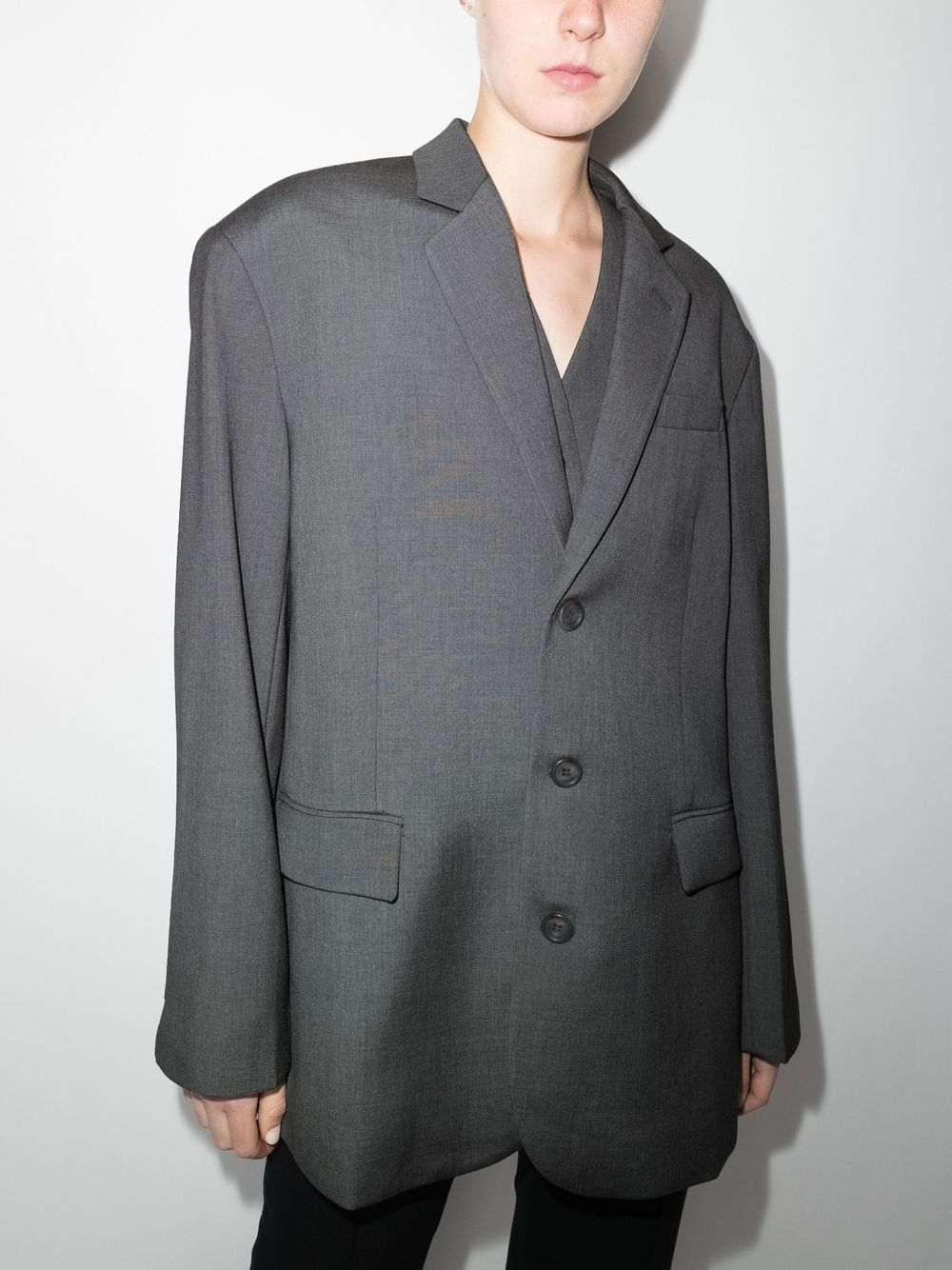 Frankie Shop Gelso Oversized single-breasted Blazer - Farfetch | Farfetch Global