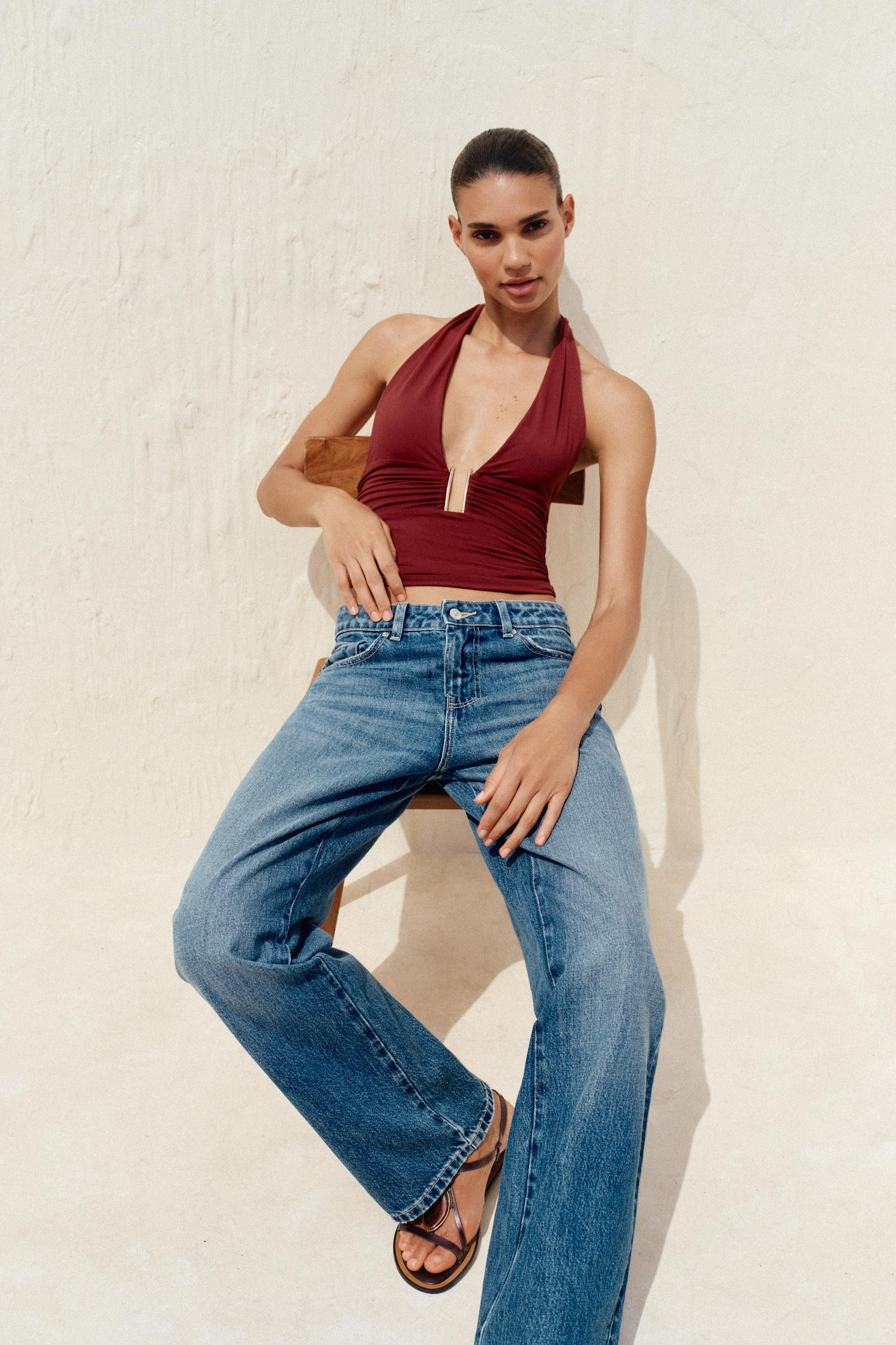 DRAPED HALTER TOP | Zara US