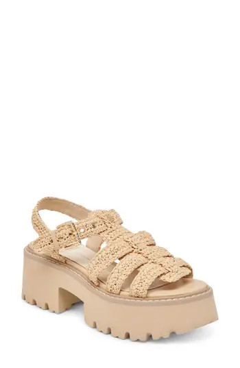 Dolce Vita Latice Strappy Sandal in Light Natural Knit at Nordstrom Rack, Size 8.5 | Nordstrom Rack