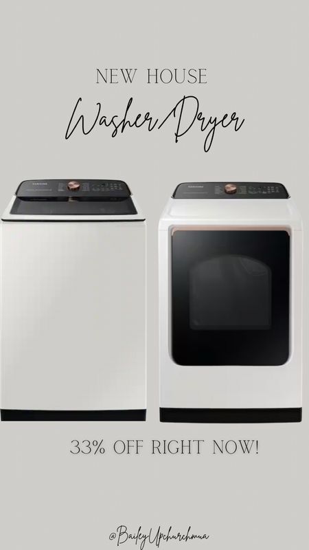 We figured moving to a new house with a big laundry room, we could upgrade our washer and dryer! These are beautiful, great reviews, and ON MAJOR SALE!

#LTKSale #LTKU #LTKhome