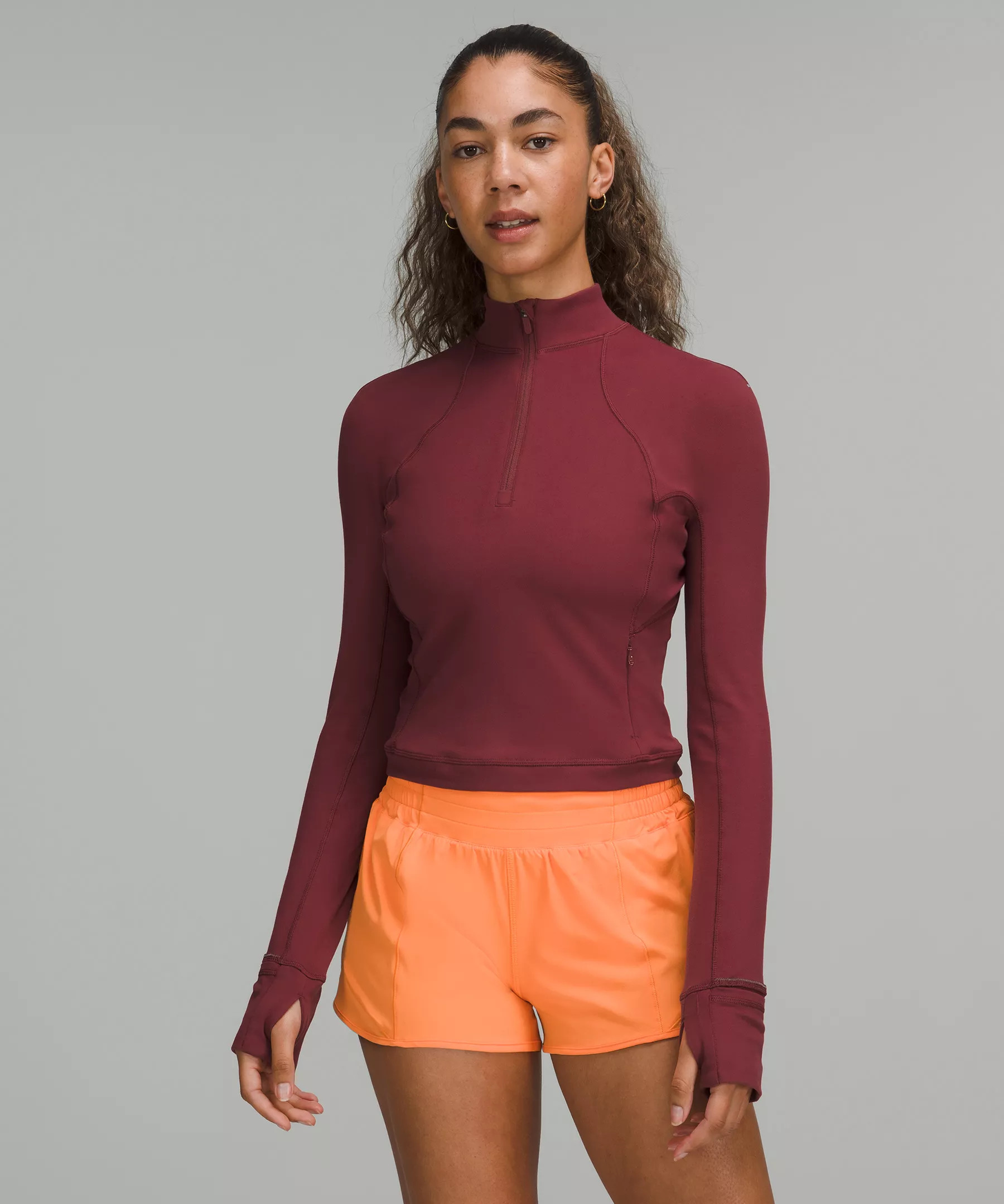 It's Rulu Run Cropped Half Zip | Women's Long Sleeve Shirts | lululemon | Lululemon (US)