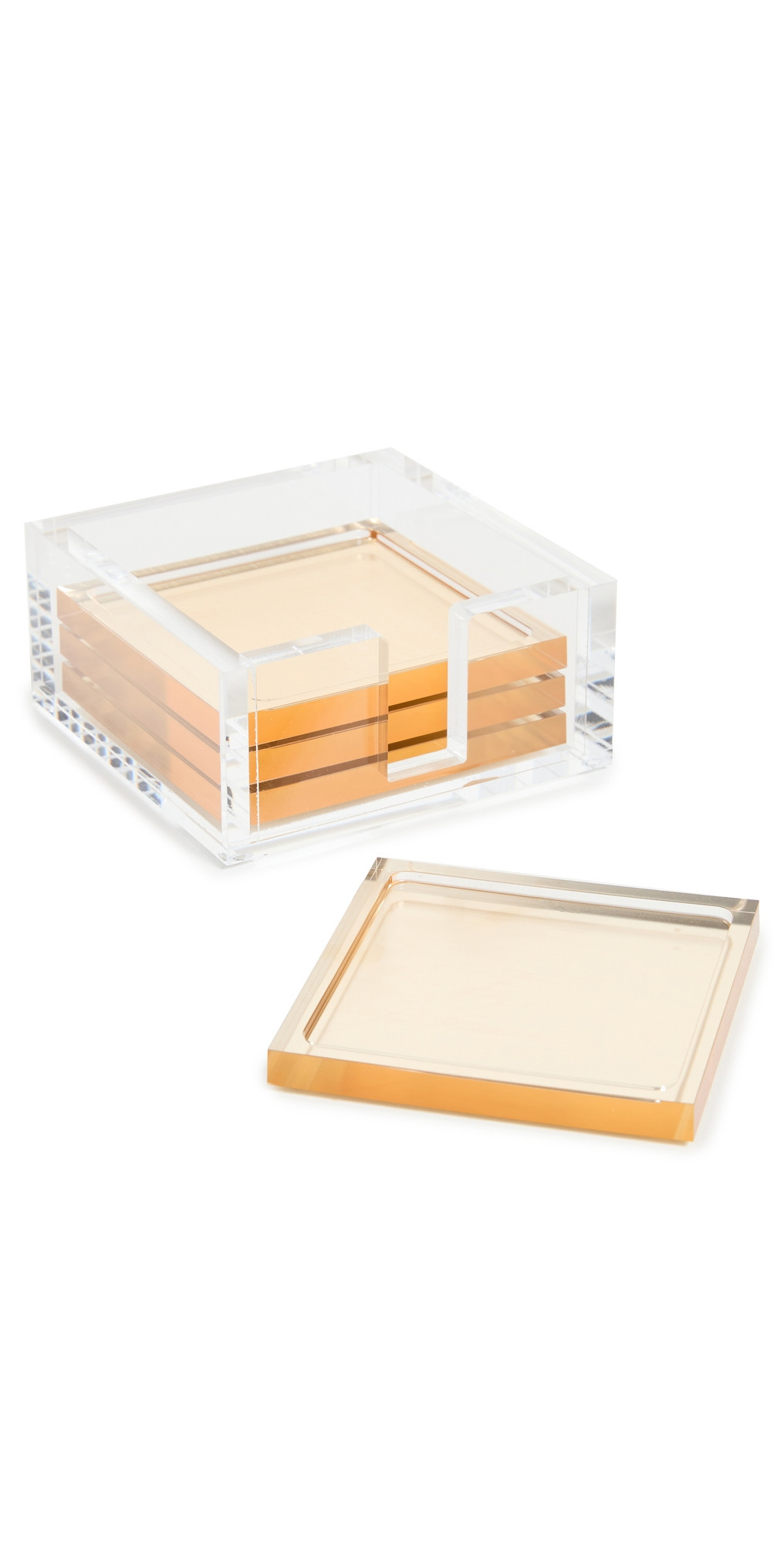 Tizo Design Tizo Design Acrylic Coasters - Gold Gold One Size | Shopbop