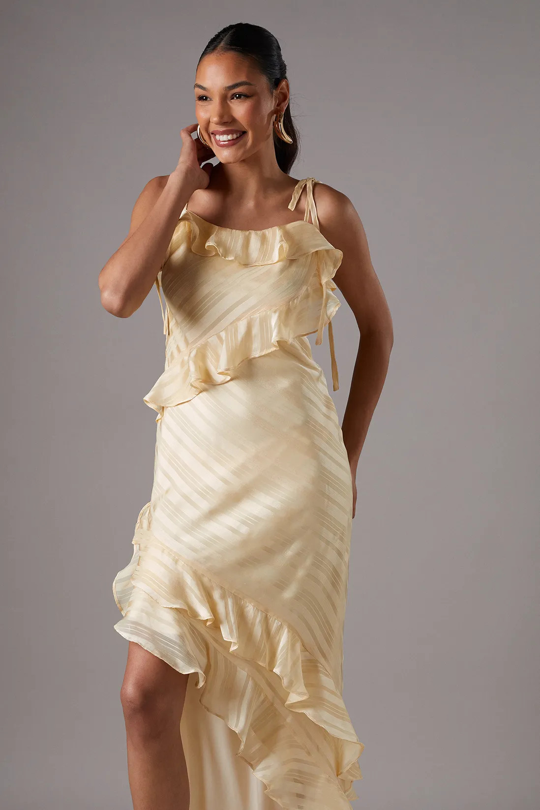 Dresses | Ruffled Asymmetric Maxi Dress | Coast | Debenhams UK