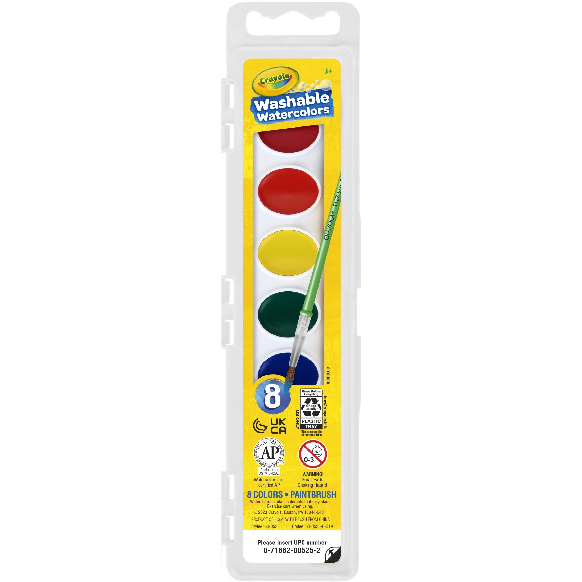 Crayola Washable Watercolor Set, 8-Colors, Back to School Supplies for Kids, Classroom Essentials... | Walmart (US)