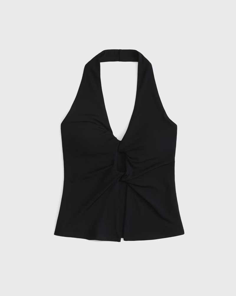 Women's Bra-Free Twist Halter Cutout Top | Women's Tops | Abercrombie.com | Abercrombie & Fitch (US)
