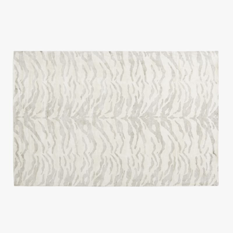 Rajah Viscose Zebra Print Area Rug 6'x9' + Reviews | CB2 | CB2