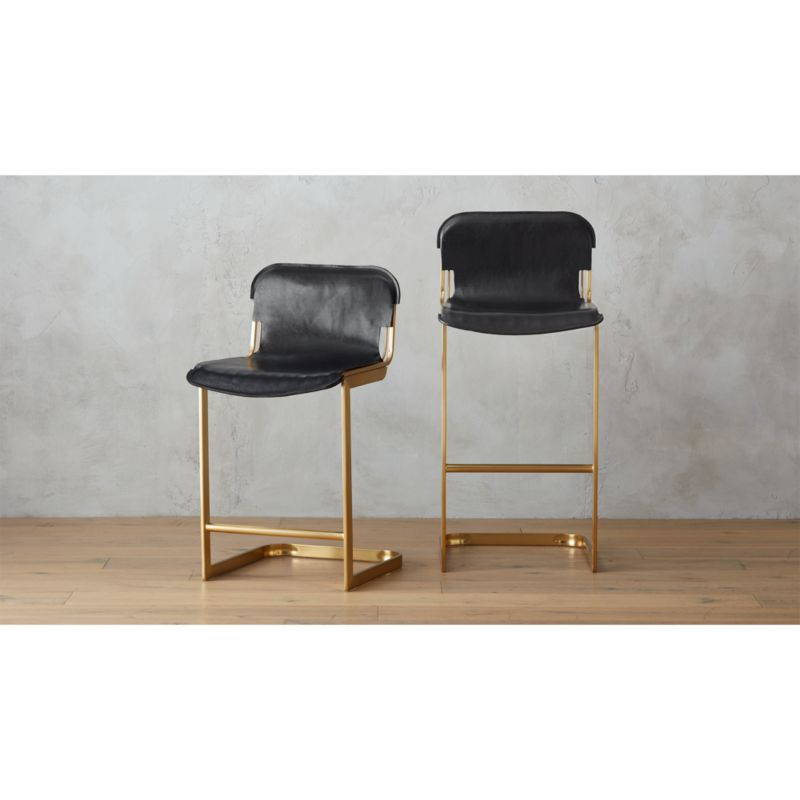 Rake Brass Bar Stools | CB2 | CB2