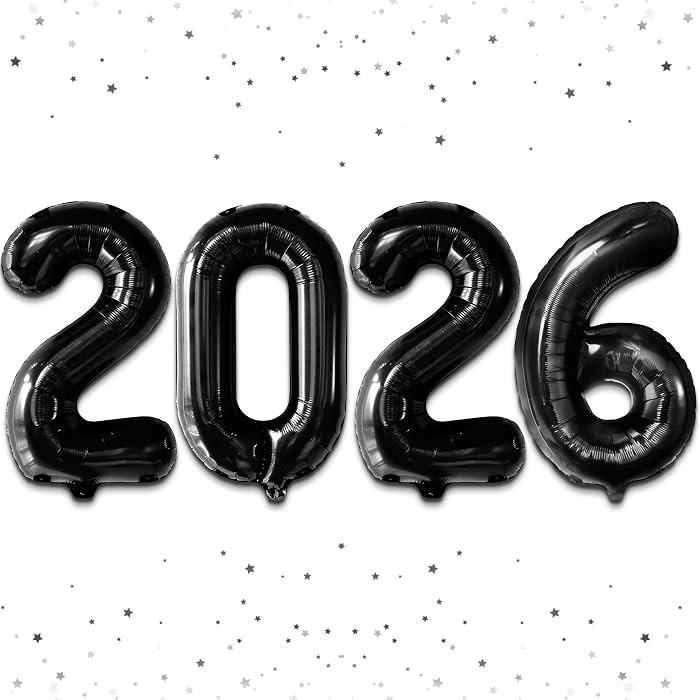 Katchon, Giant 2026 Number Balloons - 2026 Balloons for New Years Eve Party Supplies 2026 | 2026 ... | Amazon (US)