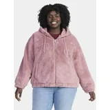 Time and Tru Women's and Women's Plus Faux Fur Hoodie Jacket, Sizes XS-2X | Walmart (US)