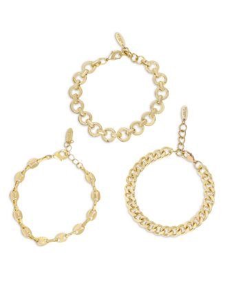 Ettika Might & Chain Link Bracelet in 18K Gold Plated, Set of 3  | Bloomingdale's Jewelry & Acces... | Bloomingdale's (US)