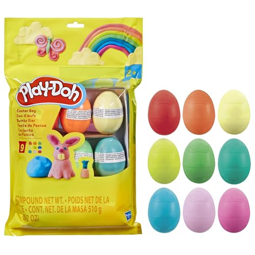 Play-Doh Easter Eggs Bag 9 Pack, 2 Ounces Each, Assorted Colors, Preschool Crafts for Kids 2 Years and Up, Easter Basket Toys | Amazon (US)