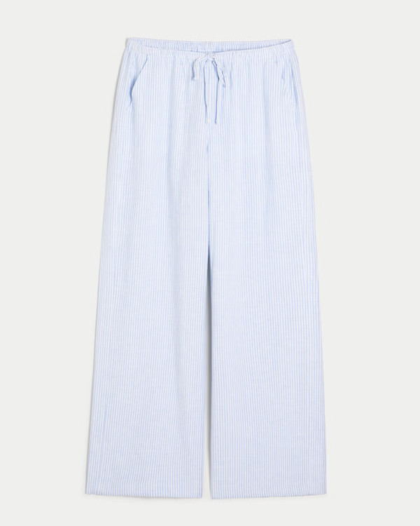 Women's Linen-Blend Pull-On Baggy Pants | Women's Bottoms | HollisterCo.com | Hollister (US)