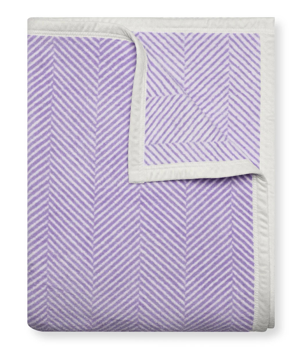 Harborview Herringbone Lavender Blanket | ChappyWrap