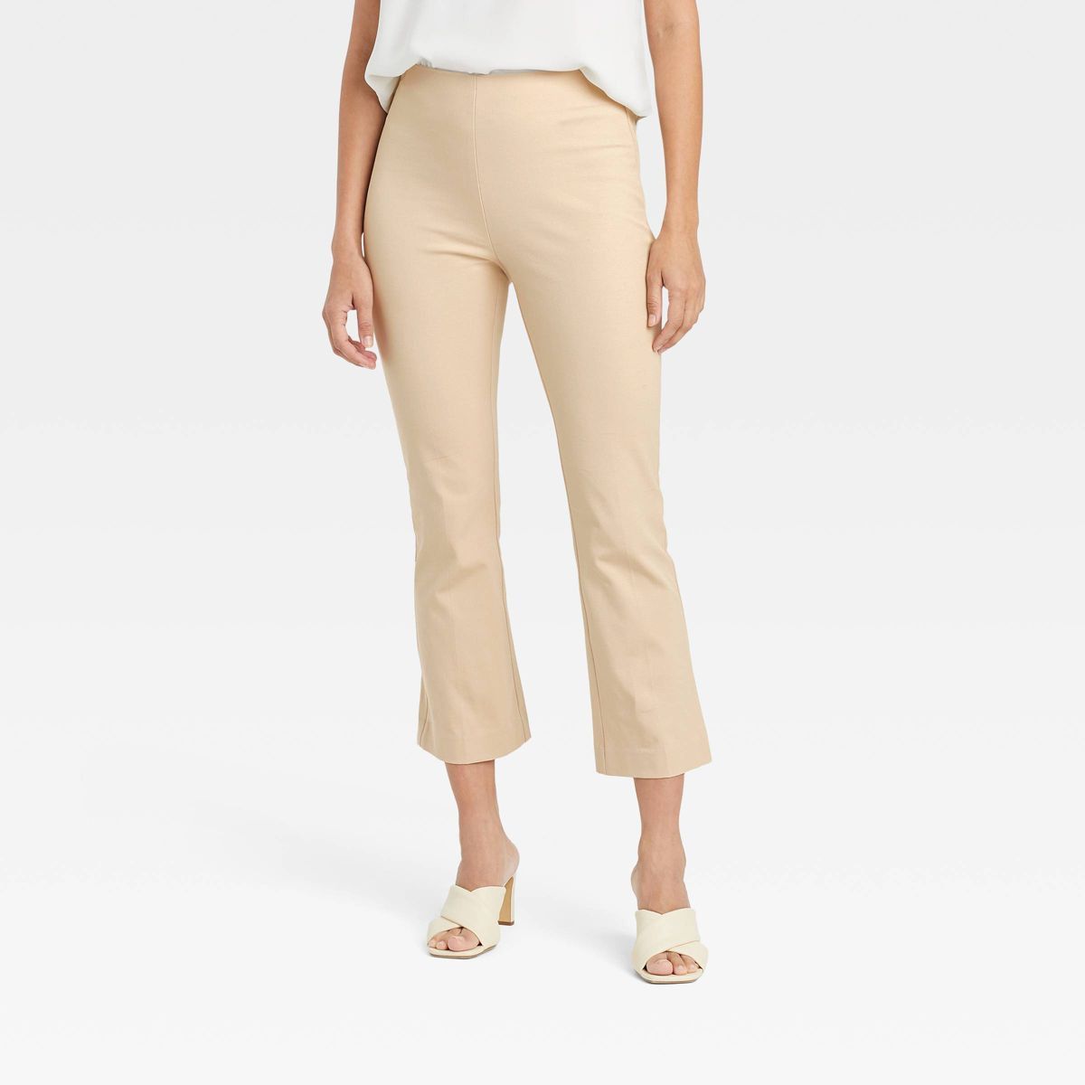Women's Super-High Rise Slim Fit Cropped Kick Flare Pull-On Pants - A New Day™ | Target