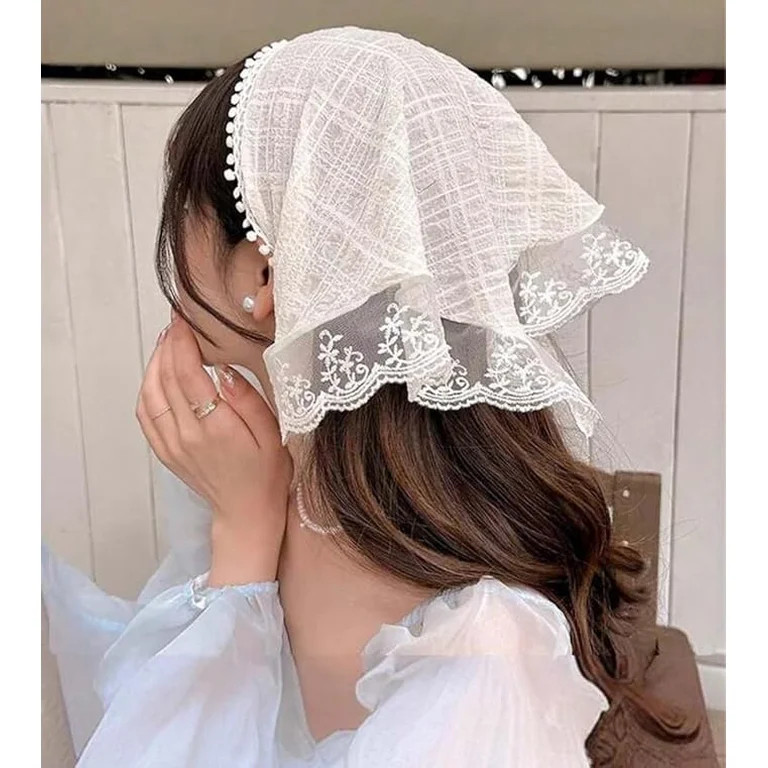 2 PCS Lace Bandana Head Scarf for Women, Cute Hair Scarf Headband, Stylish Summer Head Kerchief H... | Walmart (US)