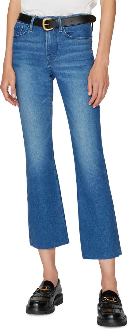 FRAME Le Crop Raw Hem Mini Bootcut Jeans | Nordstrom | Nordstrom