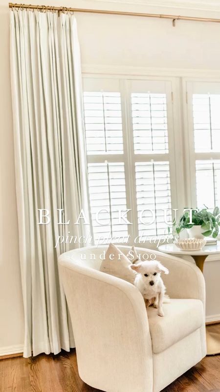 ✨Pinch pleat blackout drapes under $100! ✨

These come in a set of 2 panels and are a great budget friendly/ready-made option for blackout drapes! This is the color “bright white”, but they are available in 10+ color options available. I have both panels on the left side of this window for extra fullness. Each panel is 40” wide and 95” long. Now I just need to order another set for the other side of the window 🎉

🚨 Make sure you take the time to steam out all of the wrinkles! 

#homedecor #interiordesign #homeinspo #homeinspiration 

#LTKstyletip #LTKhome #LTKfindsunder100
