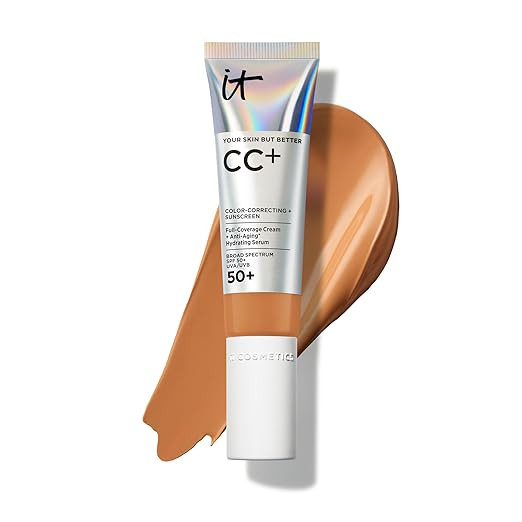 IT Cosmetics CC+ Cream - Natural Full Coverage Foundation With SPF 50+, Color Corrector & Anti-Ag... | Amazon (US)