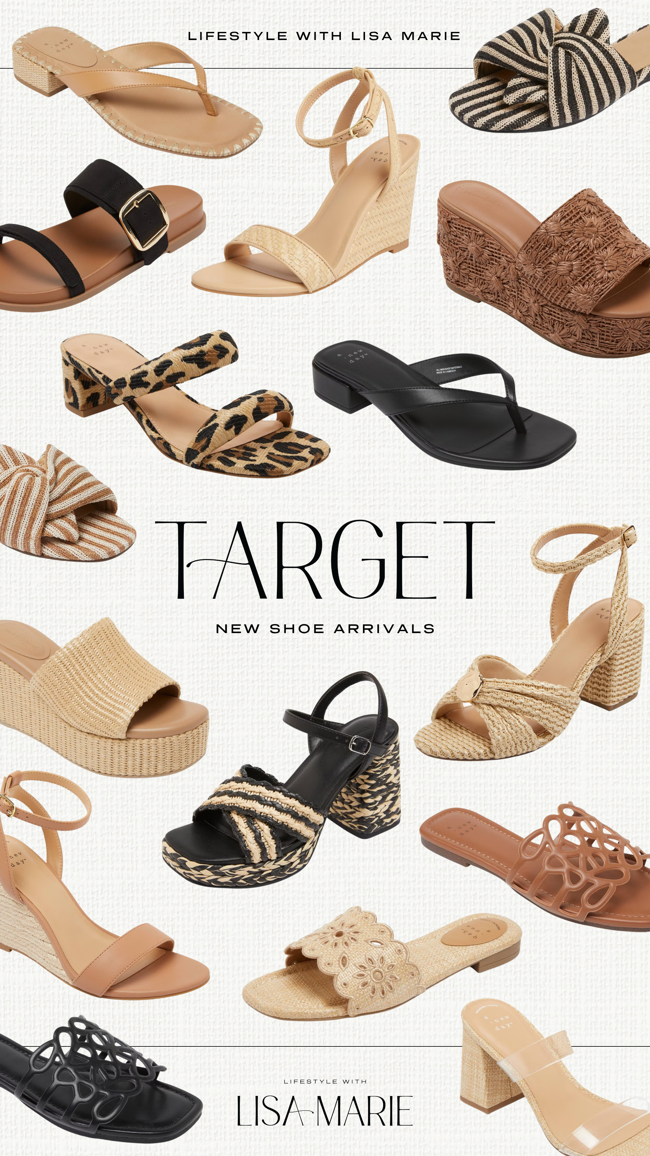 Target new shoe arrivals for spring and summer. Straw, raffia, tan, beige, black, neutral sandals, slides, wedges, heels, mules, flats for resorts, vacations, cruises and the beach and pool. 

 

#LTKootd #LTKSeasonal #LTKPetite